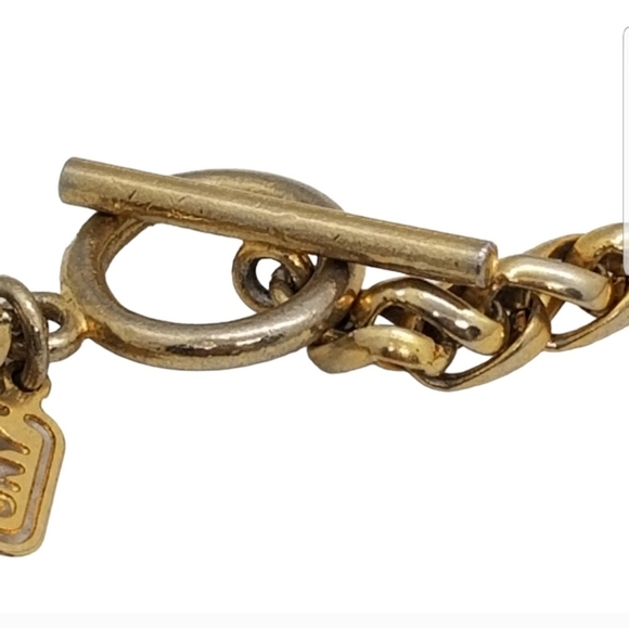 JONES NEW YORK VINTAGE GOLDTONE WHEAT ROPE CHAIN NECKLACE - Picture 5 of 5